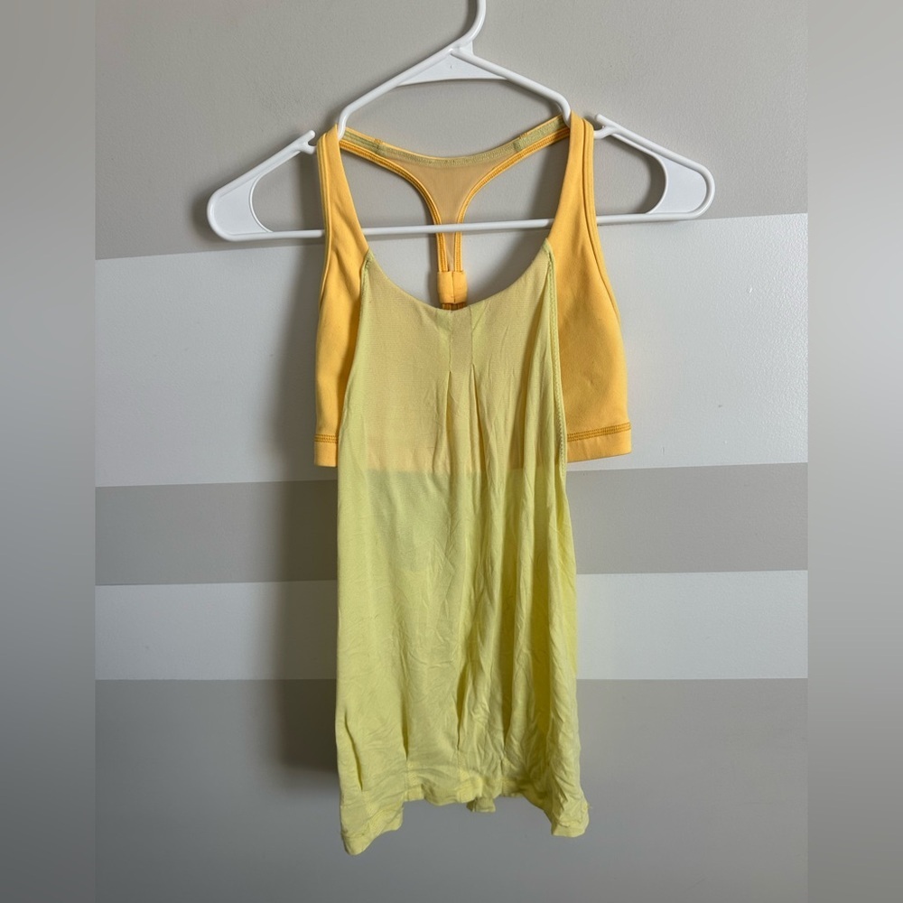 Lululemon Practice Freely Tank in Mellow Lemon / Burning Yellow - Picture 4 of 5